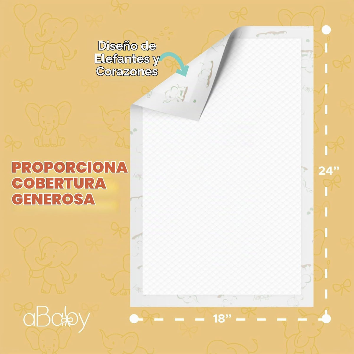 Almohadillas desechables para cambiar pañales de bebé (paquete de 5...