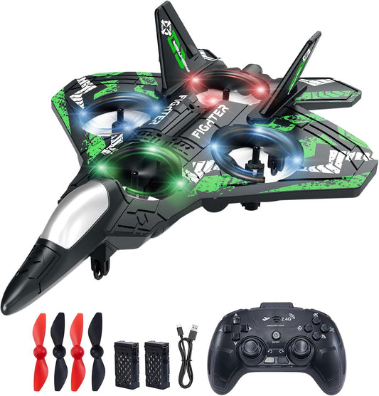 JoyRapt Drones para niños, avión a control remoto, avión con LED, v...