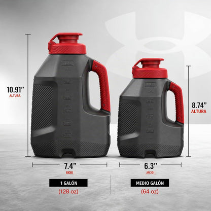 Under Armour Botella de agua de 1 galón, jarra deportiva grande, du...