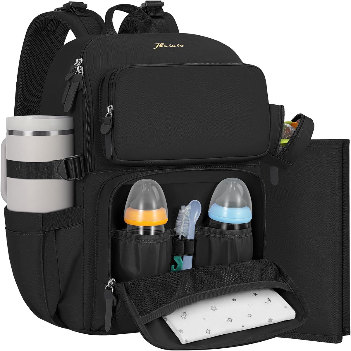 IBVIVIC Bolsa de pañales Mochila para pañales de gran capacidad, Ne...