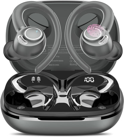 Auriculares inalámbricos, Bluetooth 5.4 Auriculares deportivos sobr...