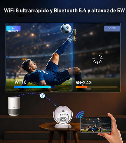 Magcubic Mini proyector con temática de fútbol 2026, soporte 4K And...