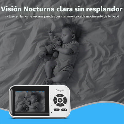 Simyke Monitor de bebé de video inteligente, pantalla de 2.8 pulgad...