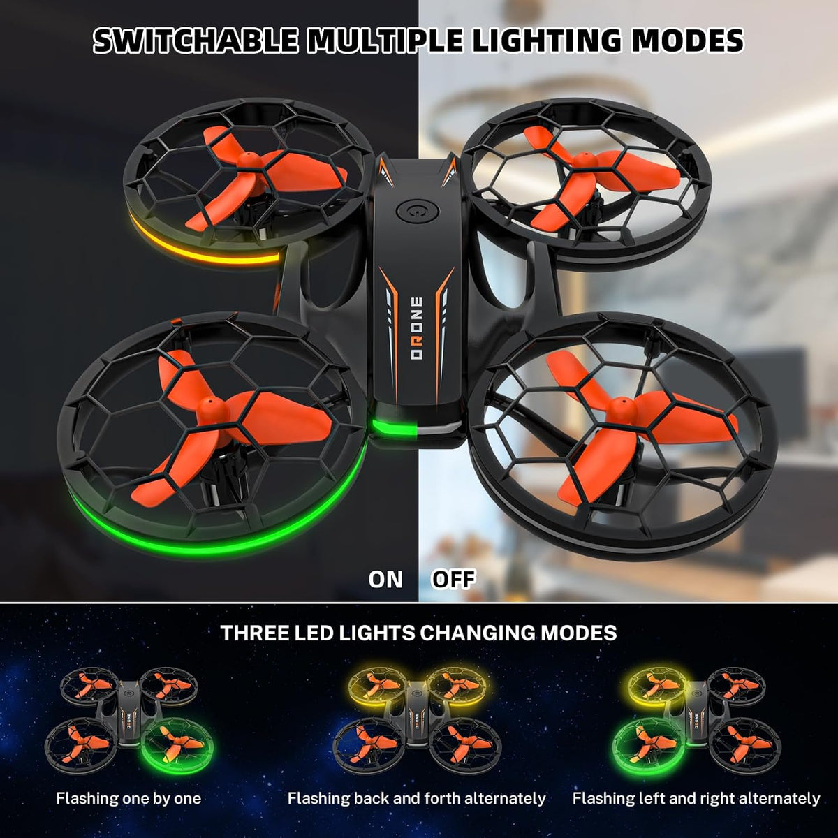 Drones - Drone RC con auto flotante y modo sin cabeza, cuadricópter...