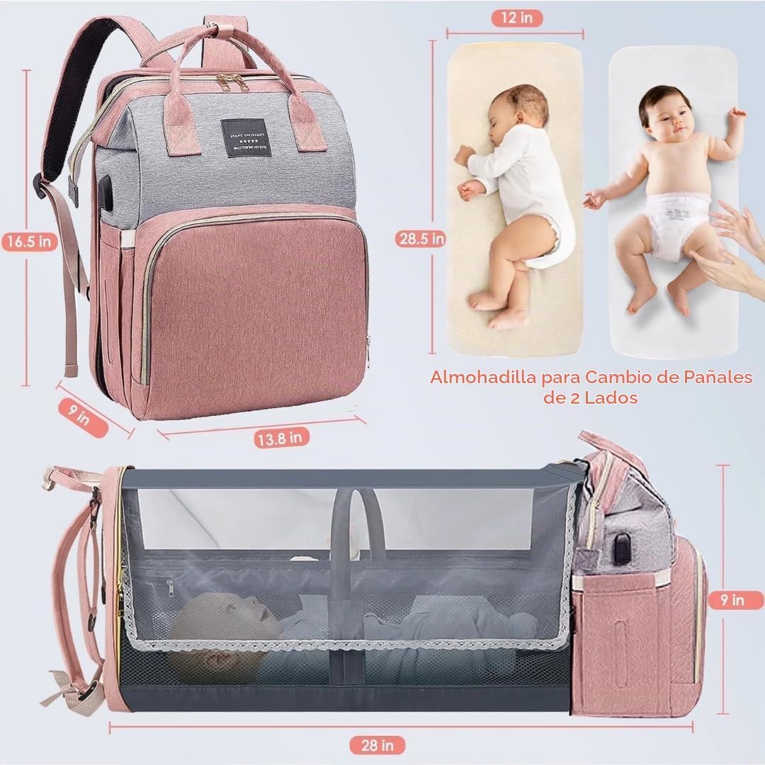 UR Choice Bolsa de pañales para bebé con cambiador, bolsa de pañale...