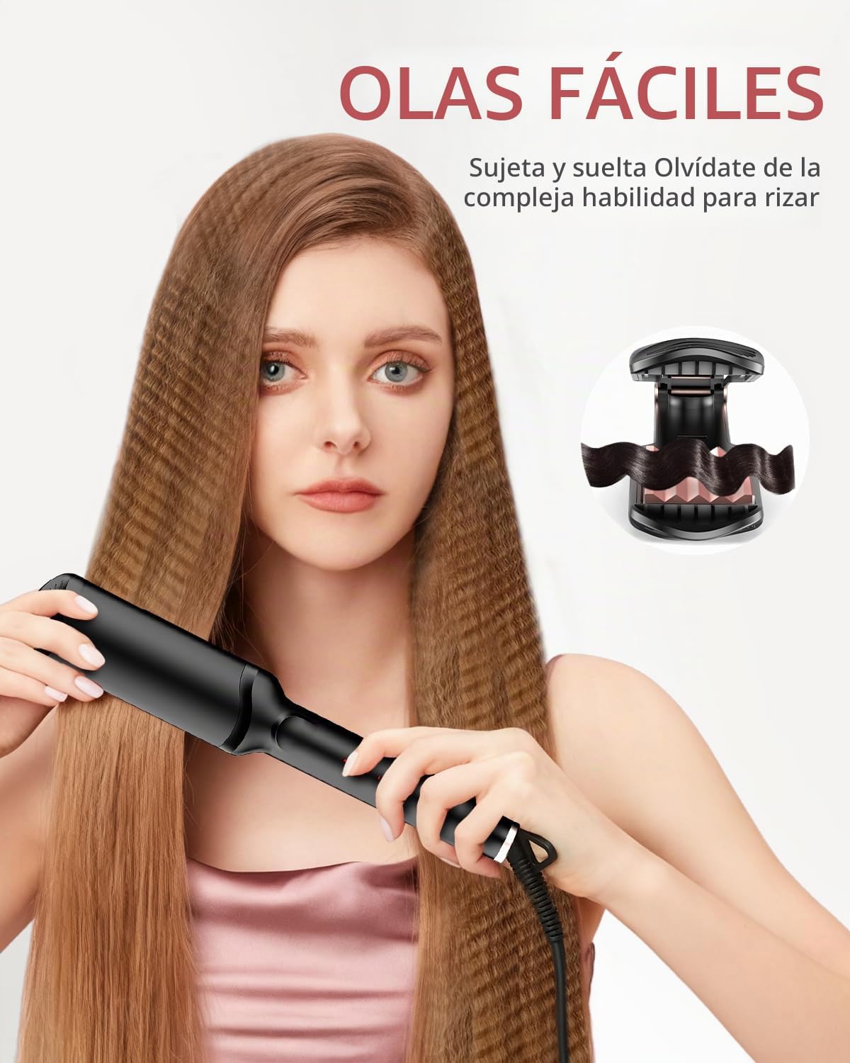 Santiway Crimpadora de cabello para mujer, juego de plancha de pelo...
