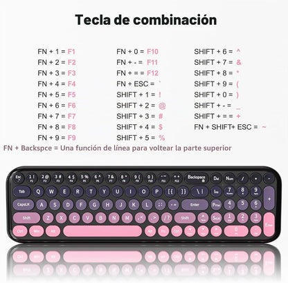 MOFII Combo de teclado y mouse inalámbricos, máquina de escribir co...