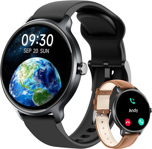 Reloj inteligente para mujeres y hombres, 1.27 pulgadas HD AMOLED e...