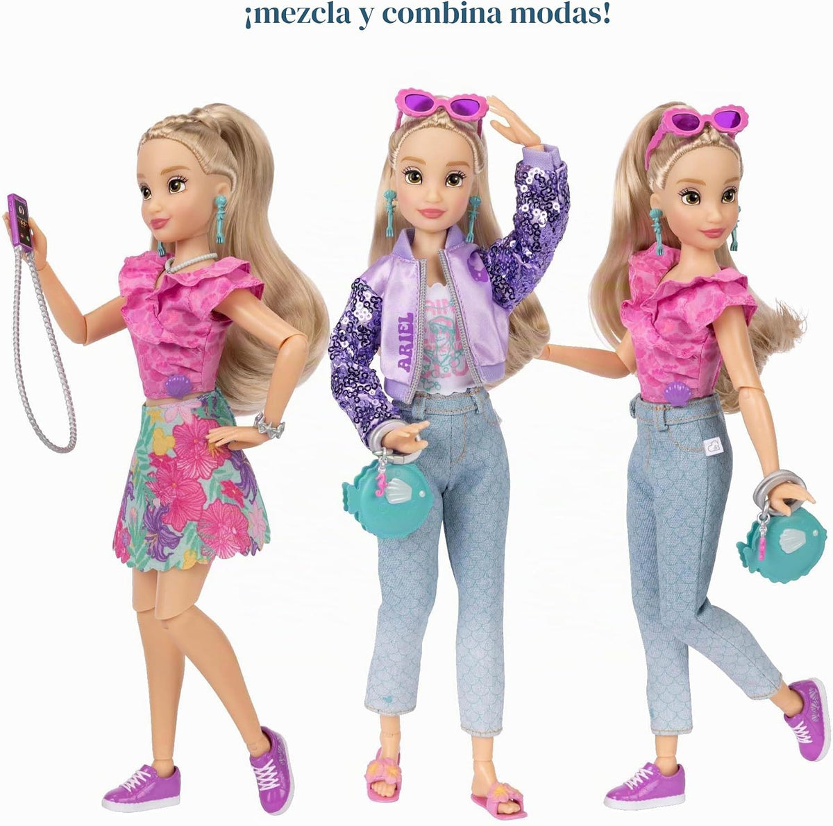 Disney ILY 4EVER Muñecas de moda Ariel de 11.5 pulgadas de alto con...