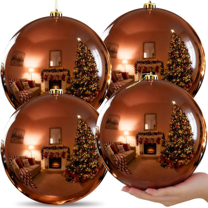 Zubebe 4 piezas Adornos de bola de Navidad extra grandes de 8"...