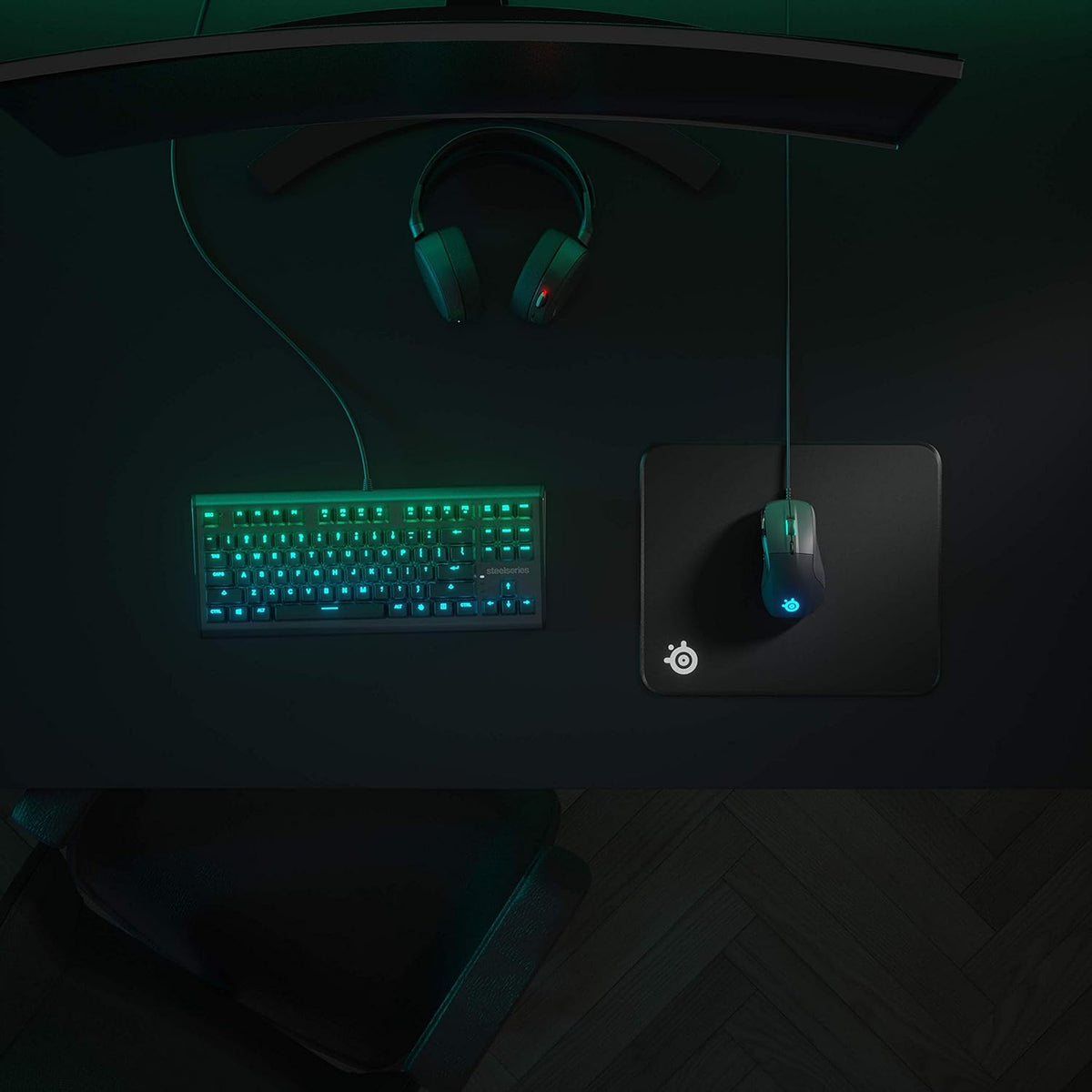 SteelSeries QcK - Alfombrilla de mouse para juegos, tela de borde c...