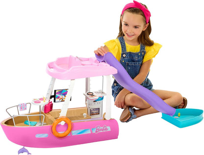 Barbie Barco con piscina y tobogán, el juego Dream Boat incluye más...