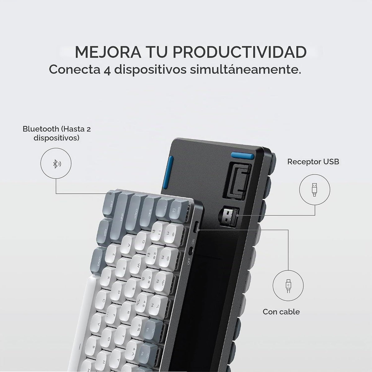Satechi SM1 - Teclado mecánico 75% para Mac y Windows, teclado Blue...