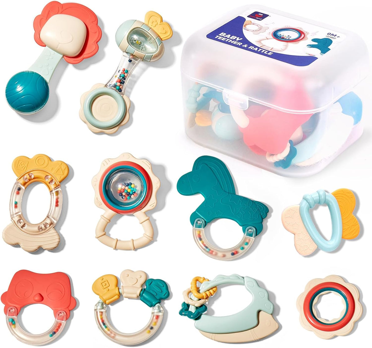 hahaland Juguetes para bebés de 0 a 6 meses - Sonajero para bebés J...