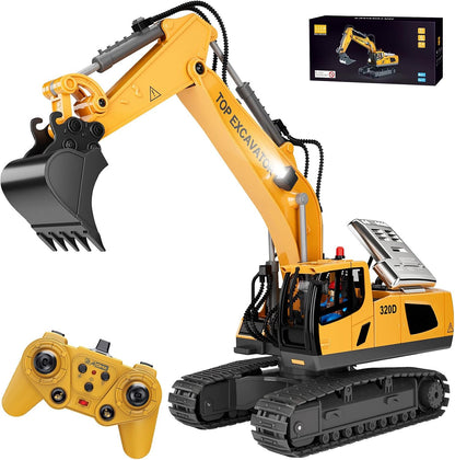 KIDMARKT - Excavadora de juguete a control remoto para niños, camió...
