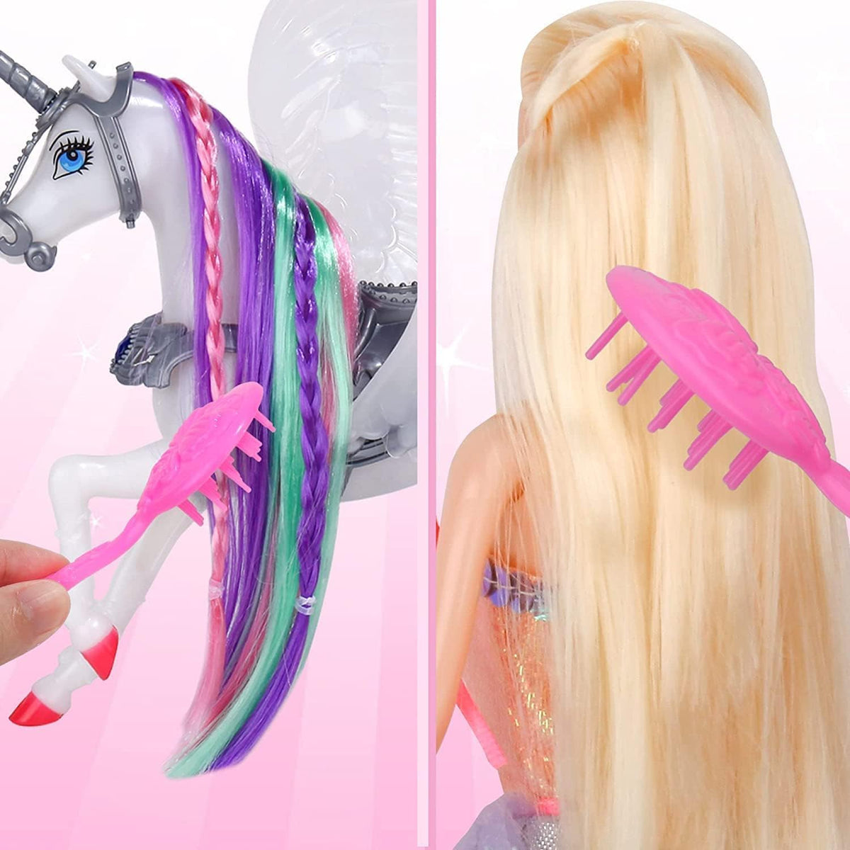 Bettina Muñeca de princesa de unicornio y cuento de hadas que cambi...