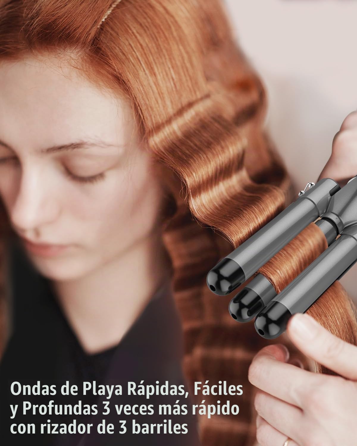 Waver - Varita rizadora BESTOPE PRO 5 en 1 con 3 barriles para muje...