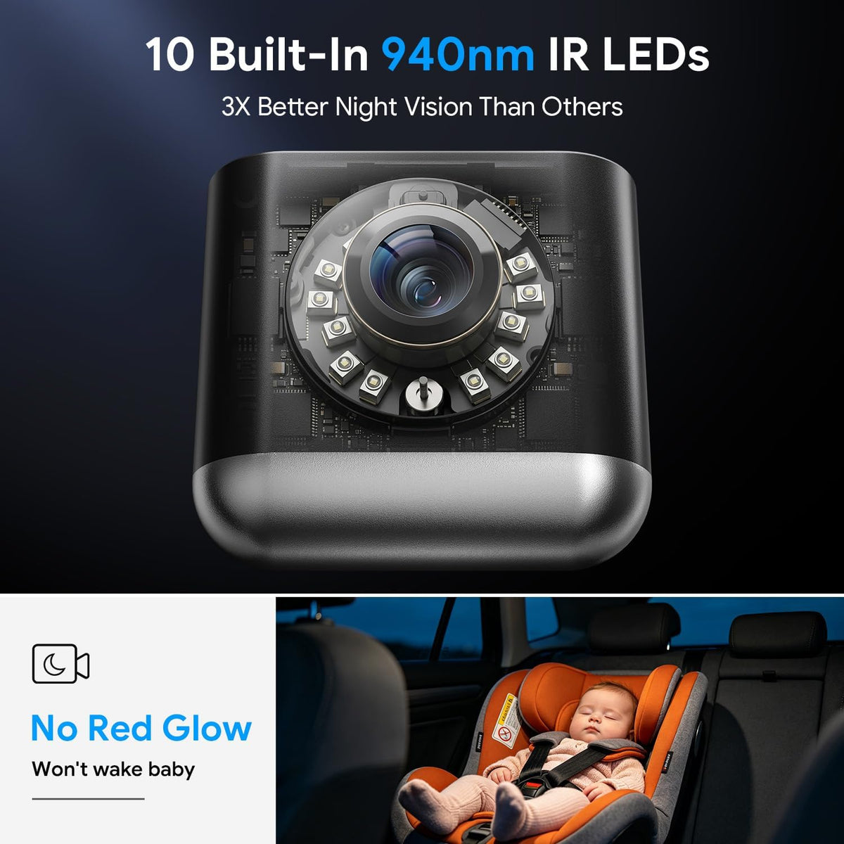 Itomoro Nuevo monitor de cámara de coche para bebé 2026 [1080P HD y...