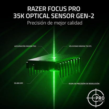 Razer Basilisk V3 35K - Ratón ergonómico para juegos con cable tota...