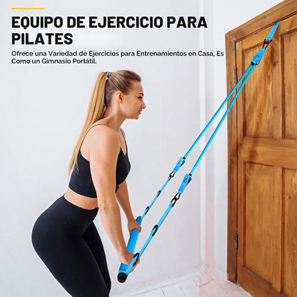 Kit de barra de pilates Ayombo con bandas de resistencia, equipo de...