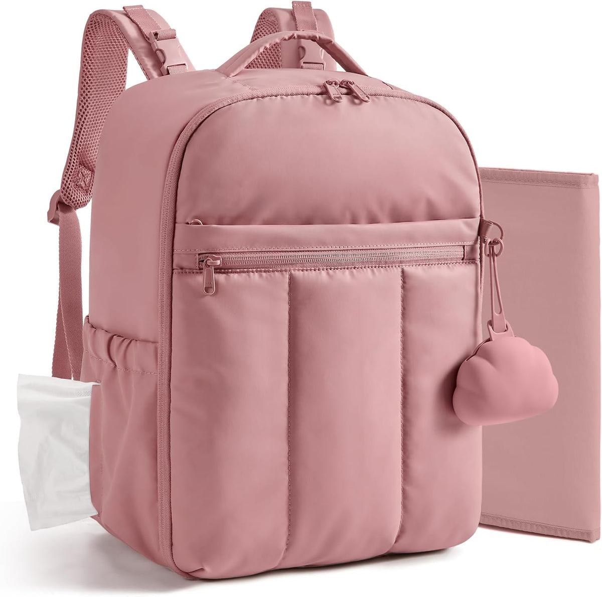 BAGSMART Mochila para pañales con bolsillos aislados y cambiador, r...
