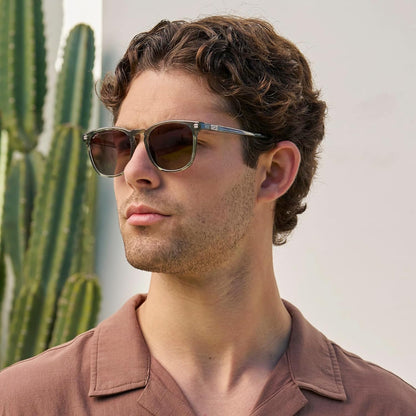 WMP Eyewear - Gafas de sol polarizadas modernas y redondas para hom...
