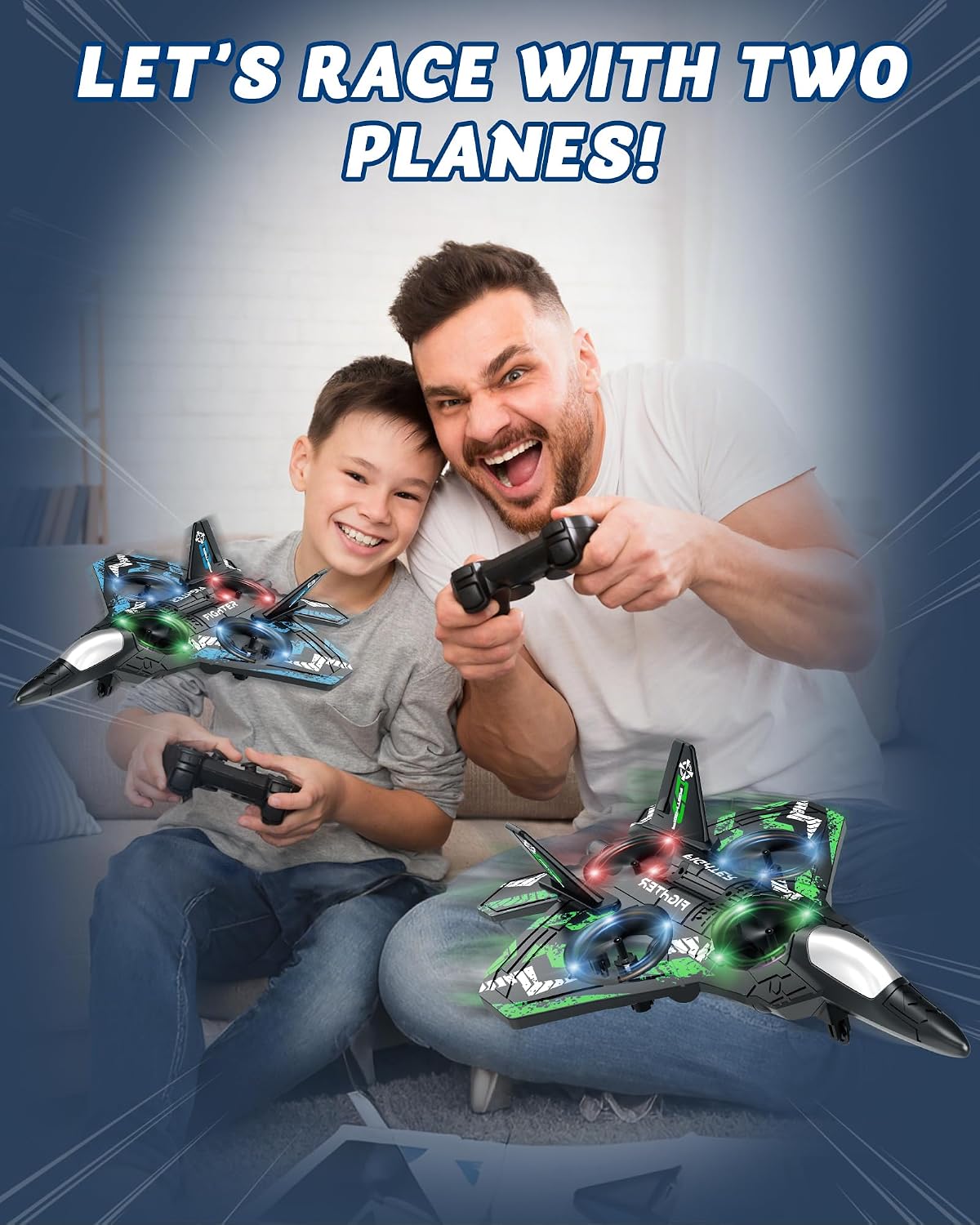 JoyRapt - Drones de espuma RC para niños, avión de control remoto,...