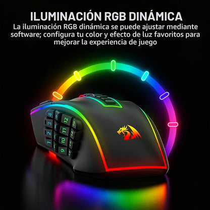 Redragon M990 PRO Wireless MMO RGB Gaming Mouse 26000 DPI Teclas de...