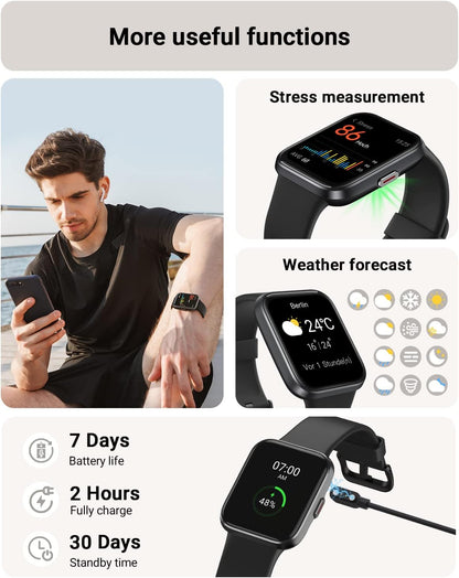 Tensky Reloj inteligente para hombres\/mujeres, Android, iPhone\/Sa...