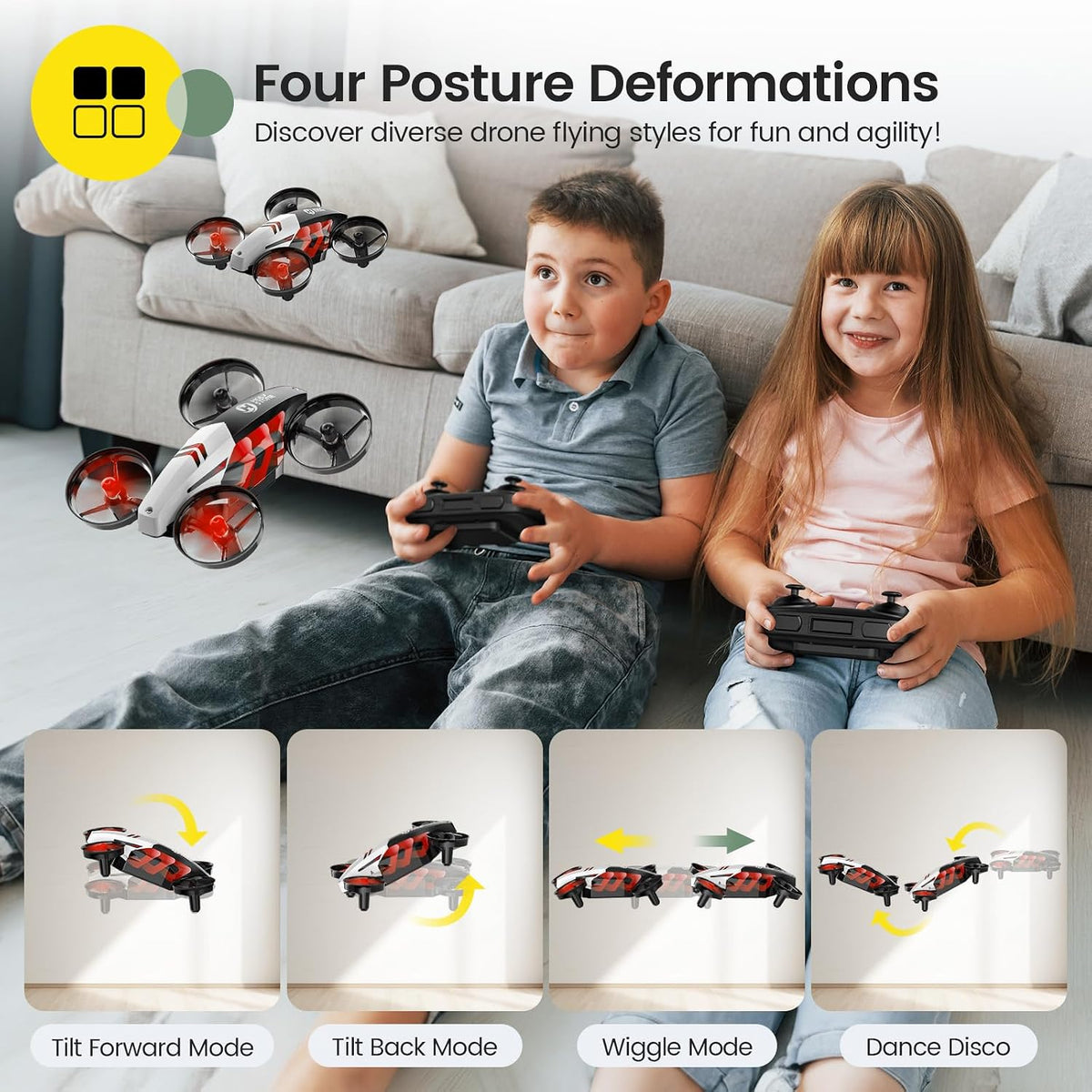 Holy Stone HS210T Drones para niños, 2 en 1 MINI Drone interior con...