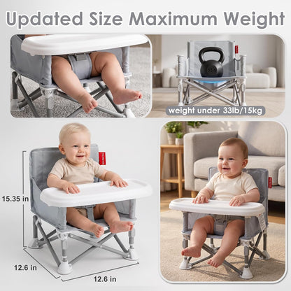 Tiny Marvels - Silla de bebé, silla alta portátil para viajes y pla...