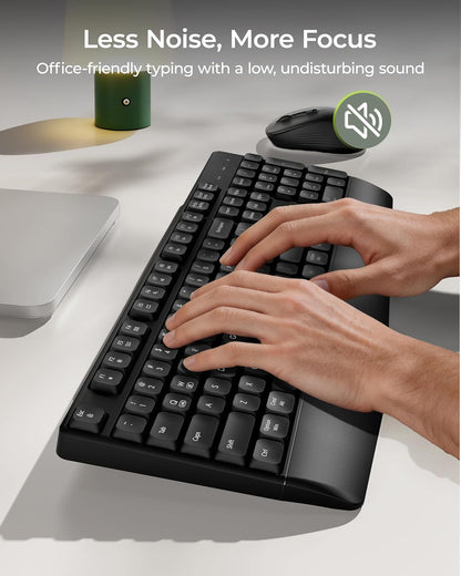 seenda COE200 Combo de teclado y mouse Bluetooth inalámbricos con |...