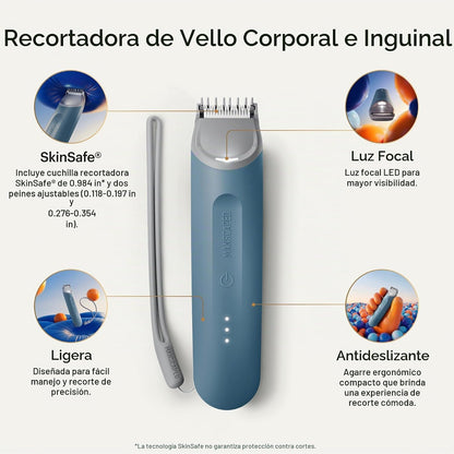 MANSCAPED® The Lawn Mower® Go Recortador de vello corporal y de ing...