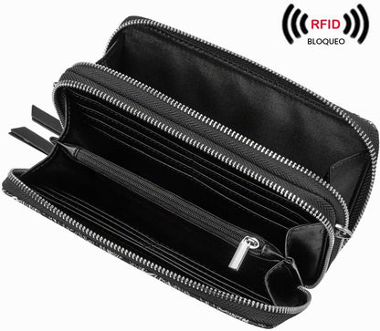 Lanyani Cartera Cruzada RFID con Correa de Muñeca y Bolsillo para T...