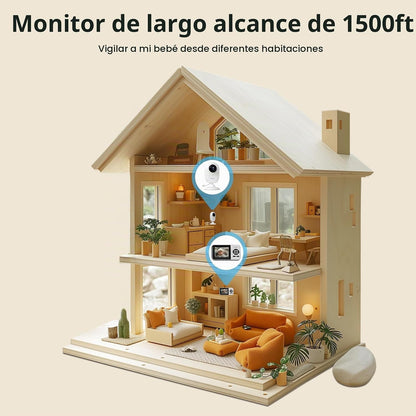 Simyke Monitor de bebé de video inteligente, pantalla de 2.8 pulgad...