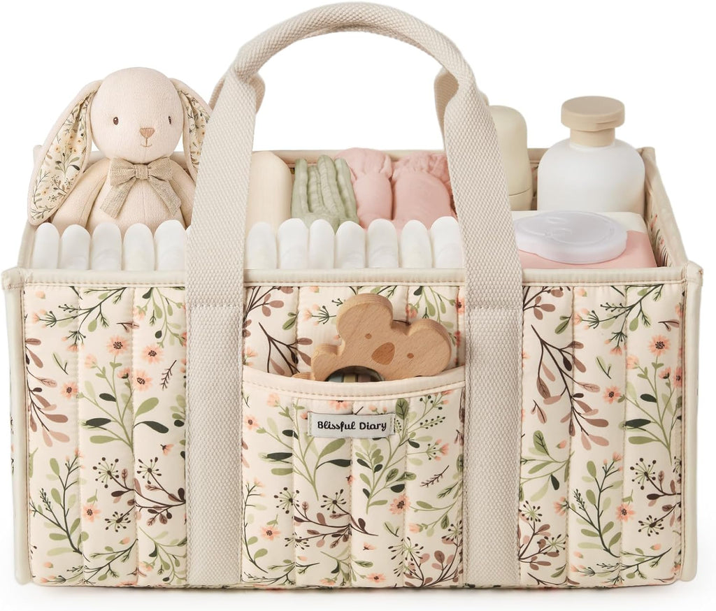 Blissful Diary Organizador de pañales para bebé, almacenamiento de...