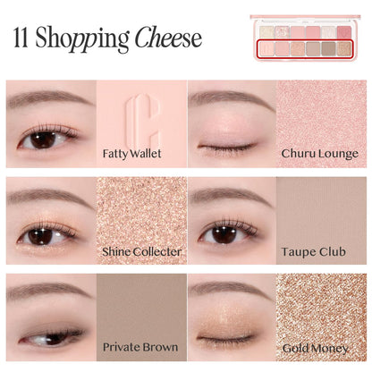 CLIO Pro Paleta de ojos de aire, 12 colores mate y brillante, color...
