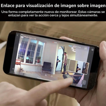 WYZE Cam OG Paquete de 2 cámaras de seguridad para interiores/exter...