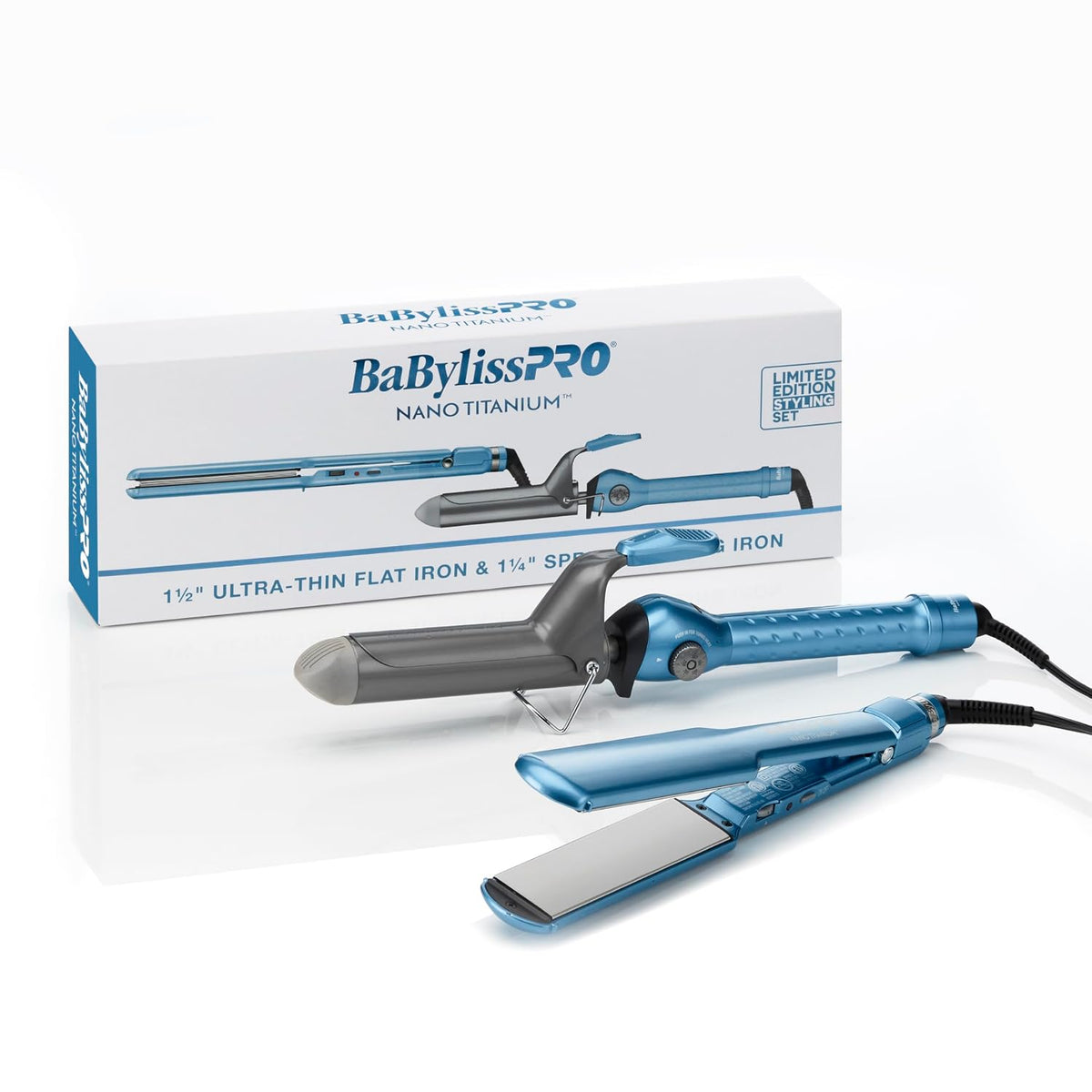 BabylissPRO Nano Titanium Plancha de pelo ultrafina, plancha plana...