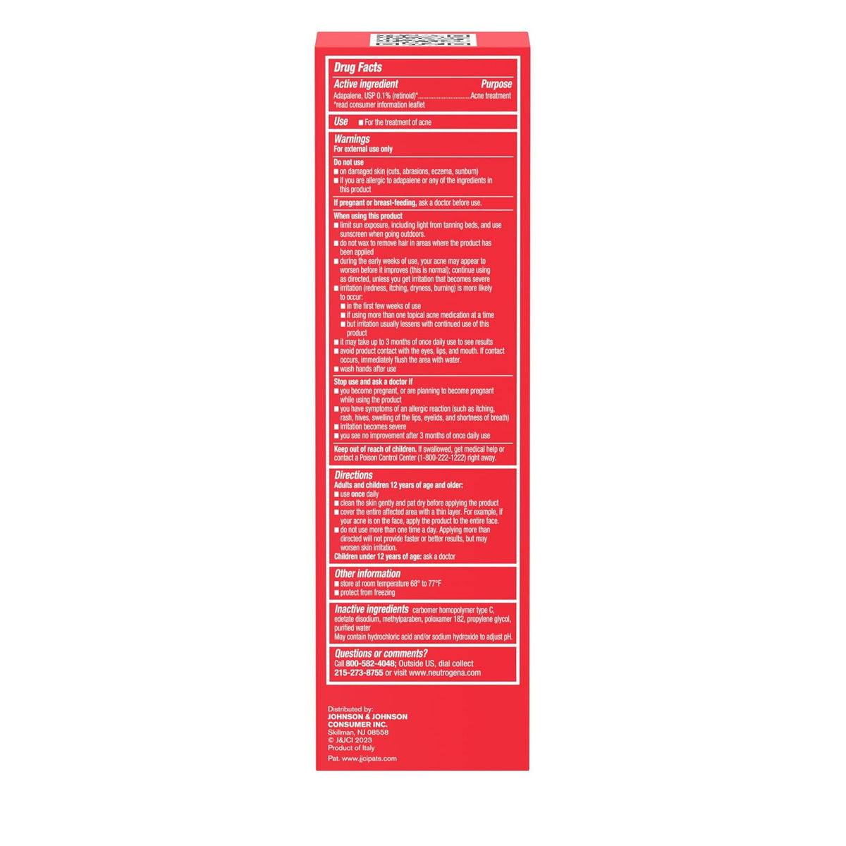 Neutrogena Adapalene Gel 0.1% Tratamiento para el acné, 1.6 oz | Tó...