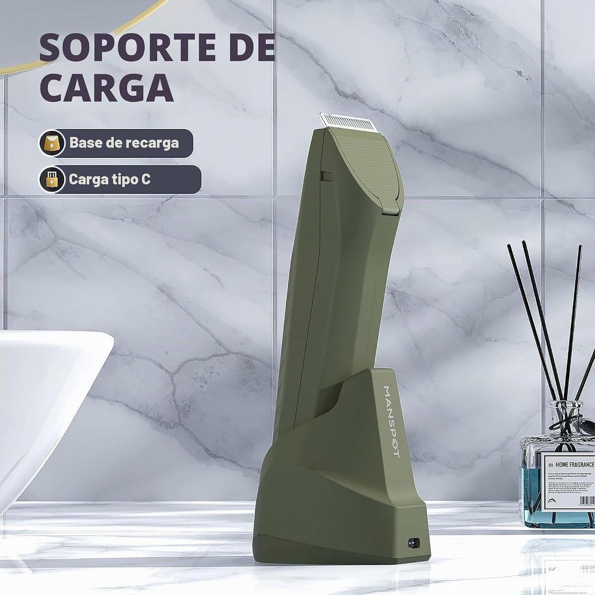 MANSPOT Manscape - Recortadora para hombre testículos\/púbico\/ingl...