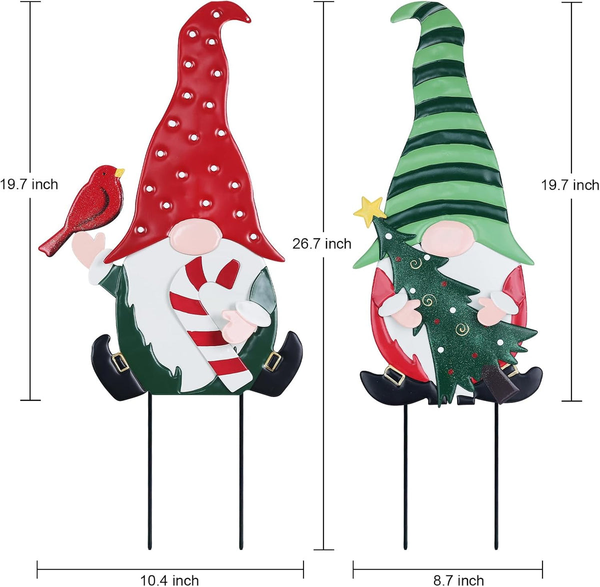 YEAHOME Decoraciones Navideñas para Exteriores, Paquete de 2 Estaca...