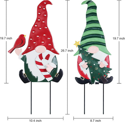 YEAHOME Decoraciones Navideñas para Exteriores, Paquete de 2 Estaca...