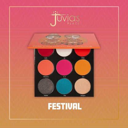 Juvia's Place Palette The Festival, coral atrevido, rojo, neutr...