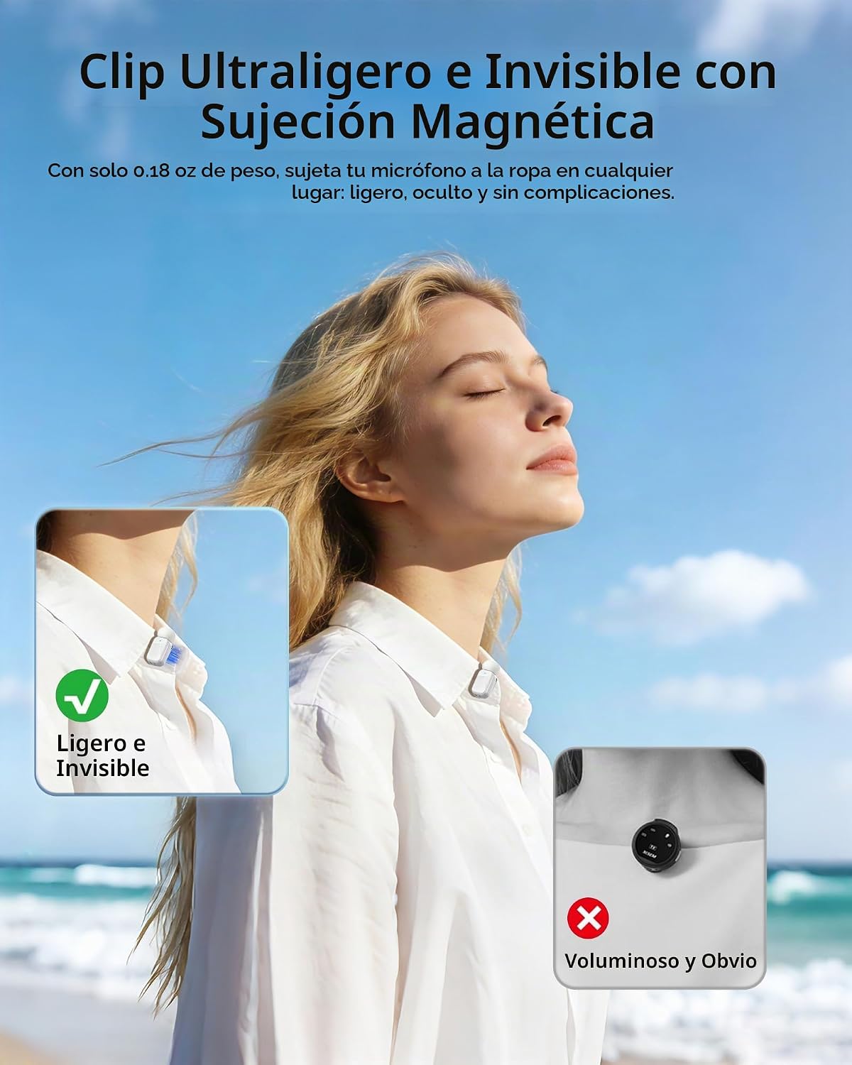 Blinfada Mini 2 micrófonos inalámbricos Lavalier para iPhone 16\/17...