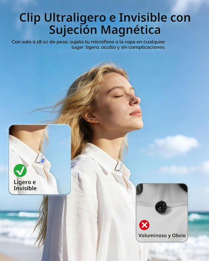 Blinfada Mini 2 micrófonos inalámbricos Lavalier para iPhone 16\/17...