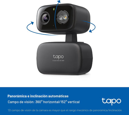 Tapo 2K Cámara de seguridad con cable panorámica/inclinable para in...
