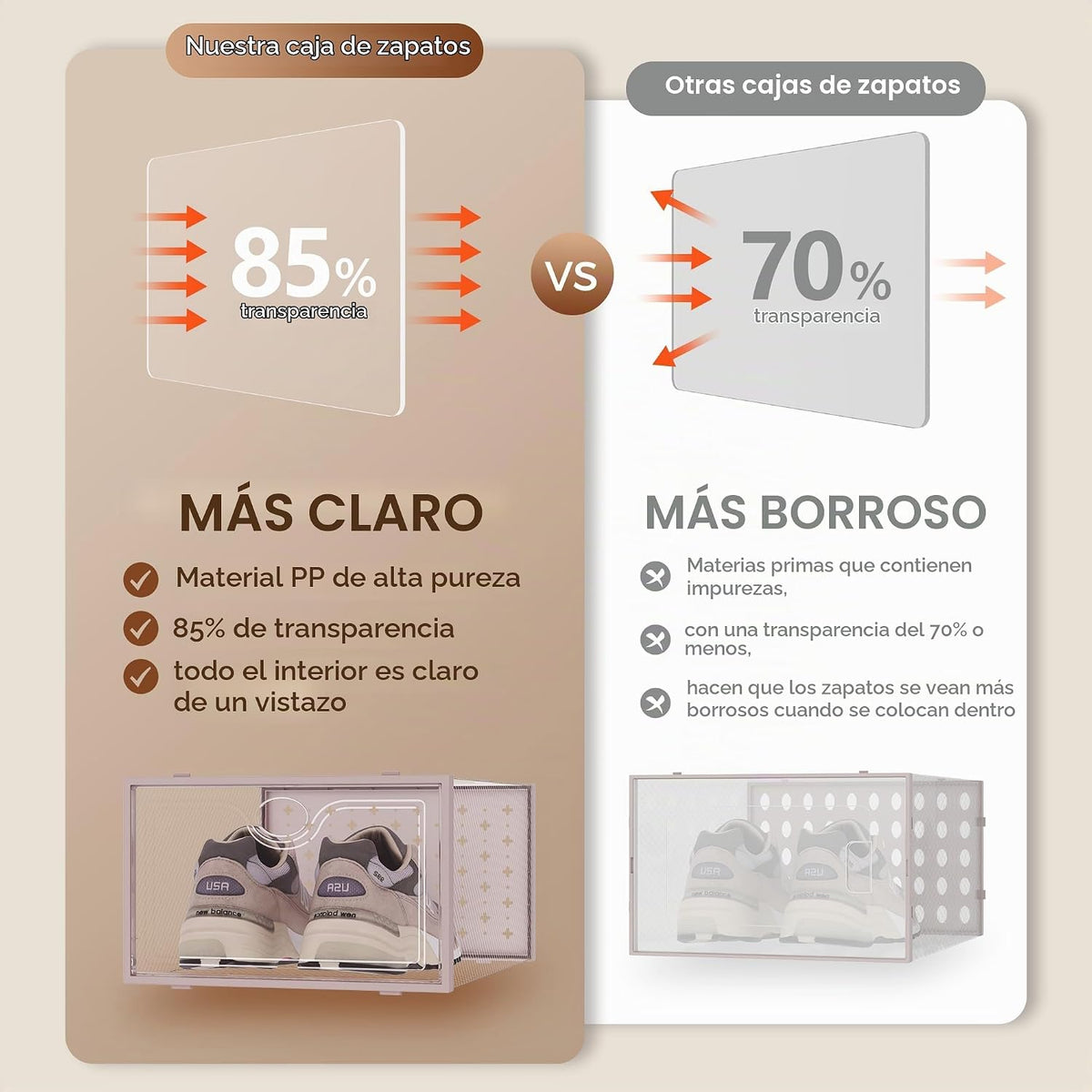 Pinkpum - Paquete de 15 cajas de almacenamiento de zapatos extra gr...