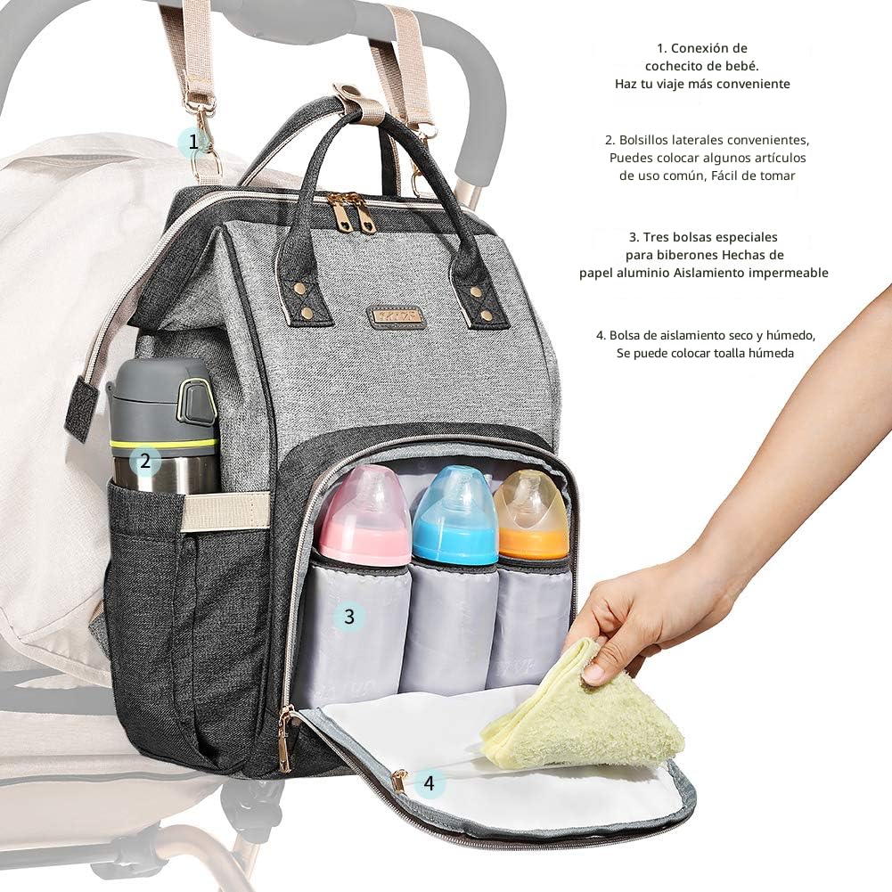 GAIVP Mochila para pañales para mujer, bolsas de bebé para niñas, b...