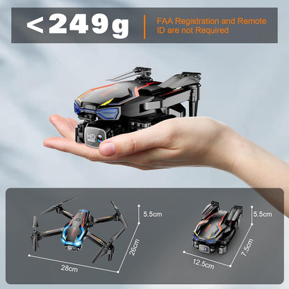 Dron con cámara para adultos, 2K HD FPV Drones con retención de alt...